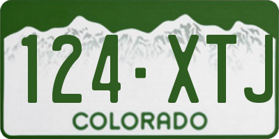 CO license plate 124XTJ