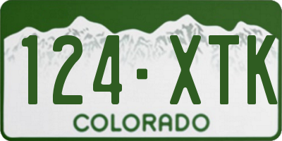CO license plate 124XTK