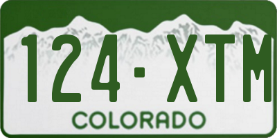 CO license plate 124XTM