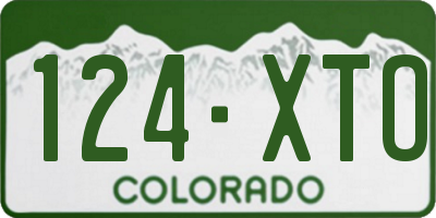 CO license plate 124XTO