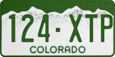 CO license plate 124XTP