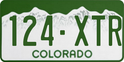 CO license plate 124XTR