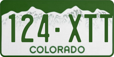 CO license plate 124XTT