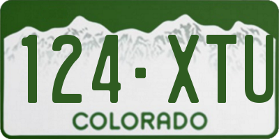 CO license plate 124XTU
