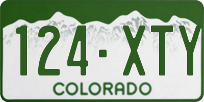 CO license plate 124XTY
