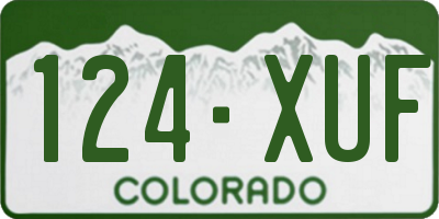 CO license plate 124XUF