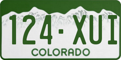 CO license plate 124XUI