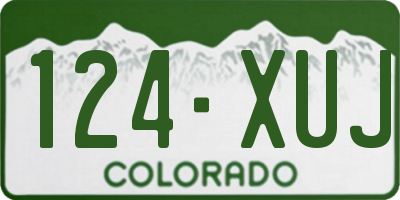 CO license plate 124XUJ