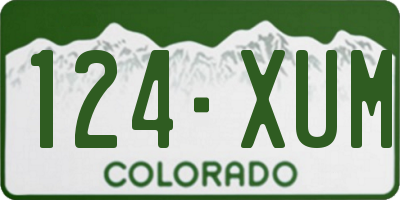 CO license plate 124XUM