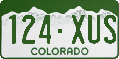 CO license plate 124XUS