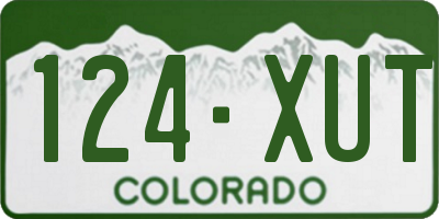 CO license plate 124XUT