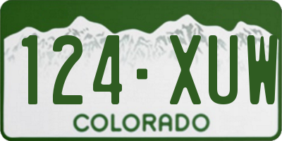 CO license plate 124XUW