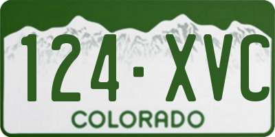 CO license plate 124XVC