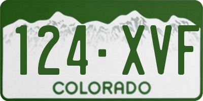 CO license plate 124XVF