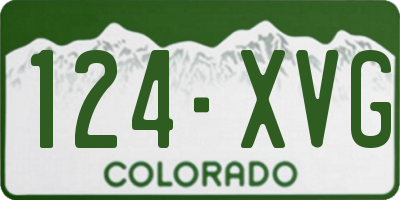 CO license plate 124XVG