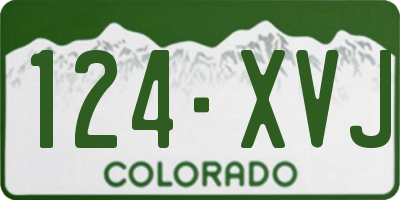 CO license plate 124XVJ
