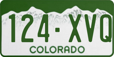 CO license plate 124XVQ