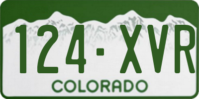 CO license plate 124XVR