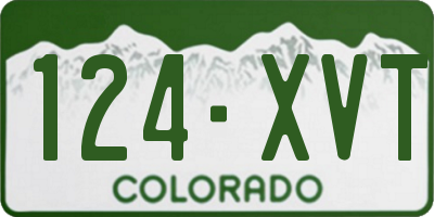 CO license plate 124XVT