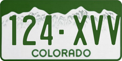 CO license plate 124XVV