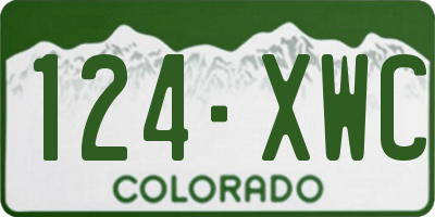 CO license plate 124XWC
