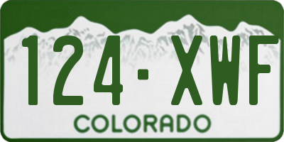 CO license plate 124XWF