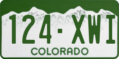 CO license plate 124XWI