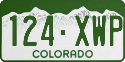 CO license plate 124XWP