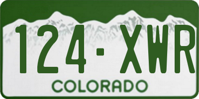 CO license plate 124XWR