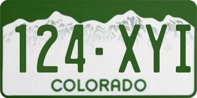 CO license plate 124XYI