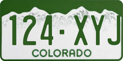 CO license plate 124XYJ