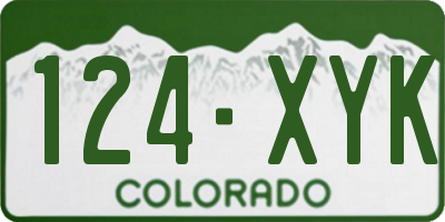 CO license plate 124XYK