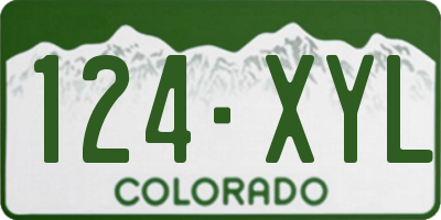 CO license plate 124XYL