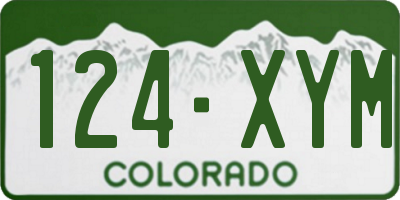 CO license plate 124XYM