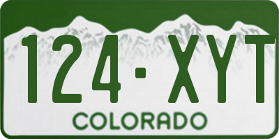 CO license plate 124XYT