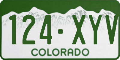 CO license plate 124XYV