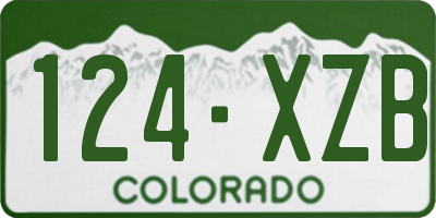 CO license plate 124XZB