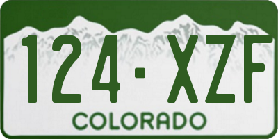 CO license plate 124XZF