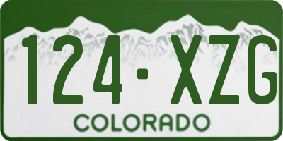 CO license plate 124XZG