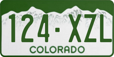 CO license plate 124XZL