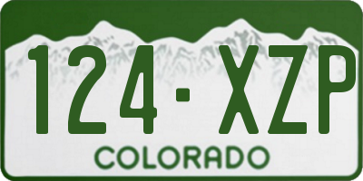 CO license plate 124XZP