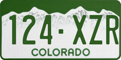 CO license plate 124XZR