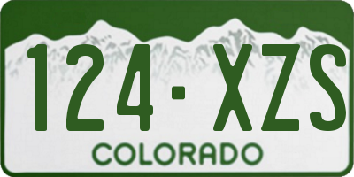 CO license plate 124XZS