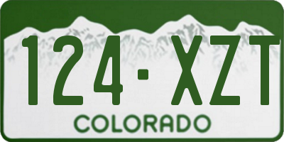 CO license plate 124XZT