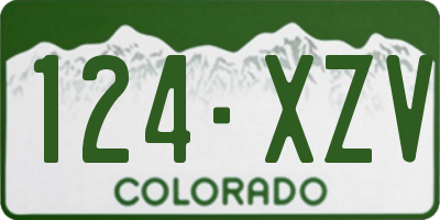 CO license plate 124XZV