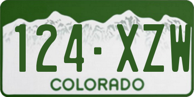 CO license plate 124XZW
