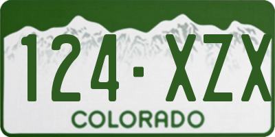 CO license plate 124XZX