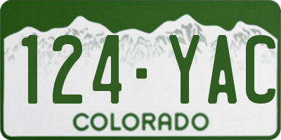 CO license plate 124YAC
