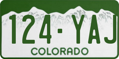 CO license plate 124YAJ