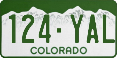 CO license plate 124YAL